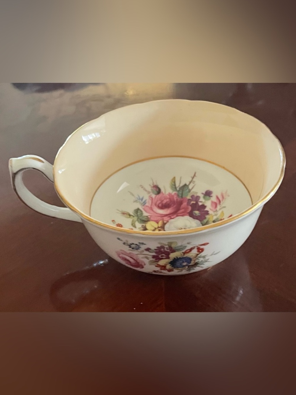 Vintage Hammersley & Co. Apricot Floral Tea Cup Bone China #3069, England